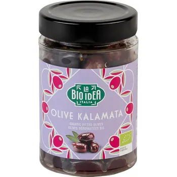 oliva Bio Idea Černé olivy Kalamata bez pecky Bio 180 g