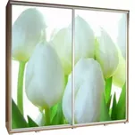 Skříň Penelopa 205 cm tulipány
