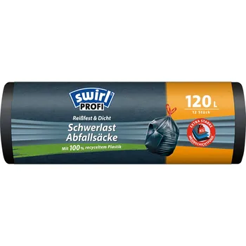 Pytle na odpadky Swirl Profi pytle na těžký odpad 120 l, 36 µ, 75 × 95 cm, 12 ks