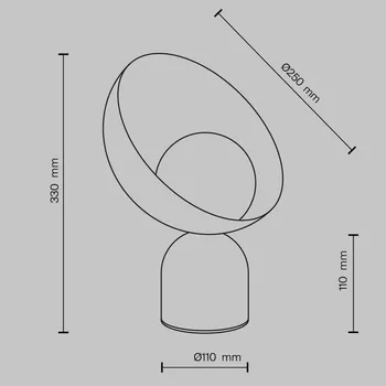 Lampička Stolní lampa Maytoni Tavo, černá, kámen/sklo, výška 33 cm černá, béžová 1 x 9 W LED - Doprava zdarma