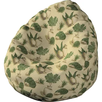 Sedací pytel Sedací vak s volbou látky - 3 velikosti, béžovo-zelená, Ø60 x 105 cm, Intenso Premium