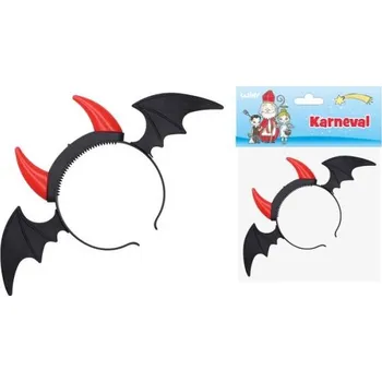 Karnevalový doplněk Rohy netopýr svítící 35x19 cm