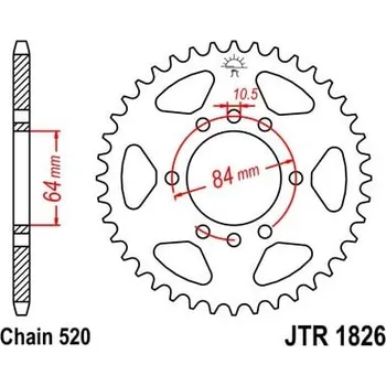 Řetězová sada pro motocykl Řetězová rozeta JT JTR 1826-39 39 zubů, 520 SUZUKI LT-F160 1991-2004