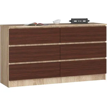 Komoda Široká šuplíková komoda SAVRILA - dub sonoma / wenge