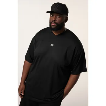 Pánské tričko STHUGE, Plus size Tričko STHUGE, krátké rukávy, oversize, potisk na zádech, do 8XL pro plnoštíhlé nadměrná velikost, 836890100-1452, černý, 3XL, Plus size oblečení, Oblečení pro vysoké muže, Nadměrné velikosti, Oblečení pro plnoštíhlé.