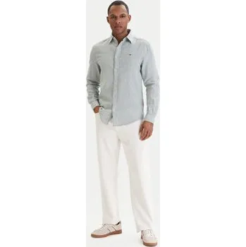 Pánská móda Tommy Jeans Košile DM0DM22755 Zelená Regular Fit M