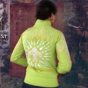 Dámské oblečení Dámská mikina Yakuza GZB-226 lemon green velikost: S