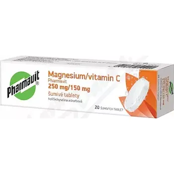 Lék na bolest, zánět a horečku Magnesium/vitamin C Pharmavit 250/150mg tbl.eff.20