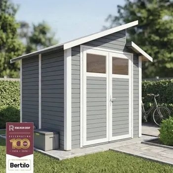 Zahradní domek Dřevěný zahradní domek Konsta Studio Basic 210 x 202 cm světle šedý