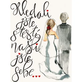 Přáníčko BeBechy - A6 - bílé - Hledali