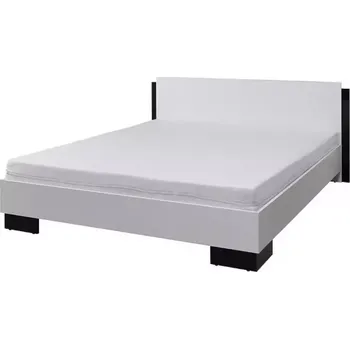 Ložnicová sestava Postel Lux 170 cm Bílý/Černá Lesk