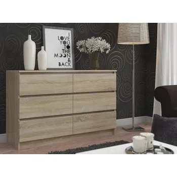 Komoda Široká šuplíková komoda SAVRILA - dub sonoma