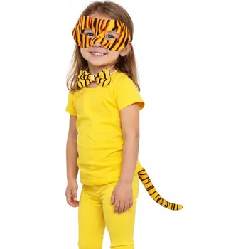 Wiky Set karneval TYGR maska s ocáskem a motýlkem