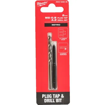 Závitořezný nástroj MILWAUKEE Sada závitníku M5-0,80mm a vrtáku 4,2mm