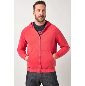 Pánská mikina JP1880, Plus size Mikina JP1880, kapuce, vintage vzhled, zip, klokaní kapsa, do 8XL pro plnoštíhlé nadměrná velikost, 846118538-1454, červený, 5XL, Plus size oblečení, Oblečení pro vysoké muže, Nadměrné velikosti, Oblečení pro plnoštíhlé.