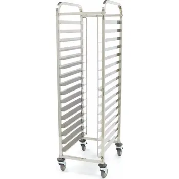 Servírovací stolek Maxima Vozík na podnosy Bakerynorm - vhodný pro 16 podnosů - 60 x 40 cm | 09300548