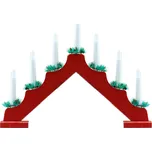 Decoled Vánoční svícen červený 40 x 5 x 32 cm