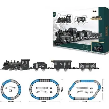Vláček a vláčkodráha Vlak s kouřovými efekty set s dráhou 125x105 cm