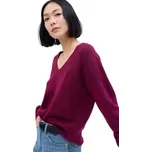 Dámský svetr GAP V-FOREVERCOZY XXS Vínová