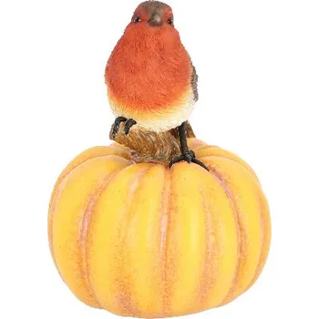 Zahradní dekorace Zvířátka a postavy OUTDOOR Ptáček na dýni, v. 16cm|Esschert Design