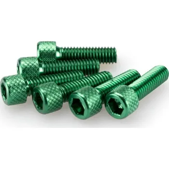 Motodoplněk Šrouby PUIG ANODIZED 0364V zelená M6 x 20mm (6ks) 0364V