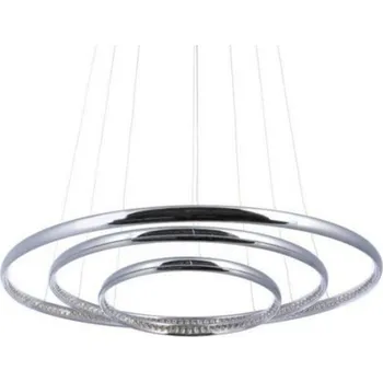LED Závěsné svítidlo AZzardo Brighton 3 AZ1609 55W 3300lm 3000K IP20 80cm chromové