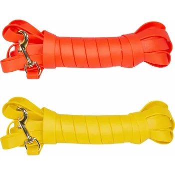 Obojek pro psa Zubíček - výroba loveckých potřeb Barvářská šňůra - plochá - BIOTHANE - 16mm - žlutá - Barva Reflexní žlutá, Délka 6 m