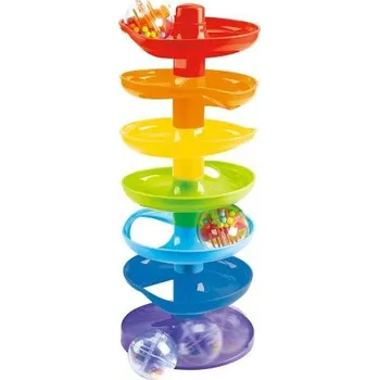 Hračka pro nejmenší Spirála s míčky duhová