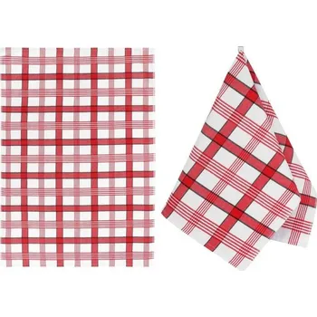 Utěrka Kuchyňská utěrka 1 ks Červená,Bílá - 50x70 cm