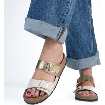 Dámská zdravotní obuv Batz Mallorca beige gold dámské zdravotní pantofle 37