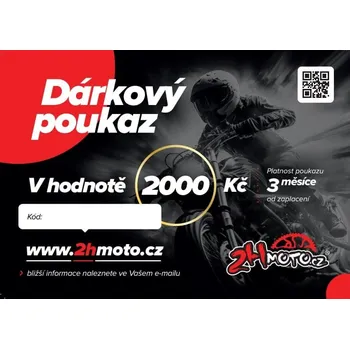 Dárkový poukaz / certifikát na zboží v hodnotě 2000 Kč na 2HMOTO 2H71734