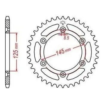 Řetězová sada pro motocykl ocelová rozeta pro sekundární řetězy typu 520, JT - Anglie (39 zubů) CAGIVA W16 600 1994-1997