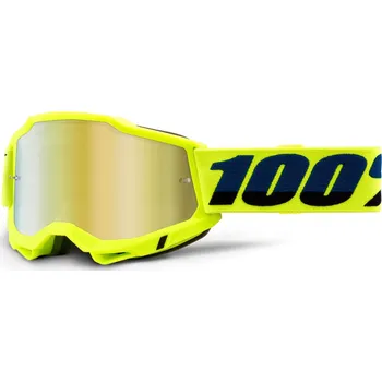 Auto-moto ACCURI 2, 100% brýle žluté, zrcadlové zlaté plexi 50221-259-04