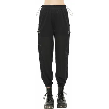 Dámské kalhoty kalhoty dámské DEVIL FASHION - Side slit mesh pencil - XS