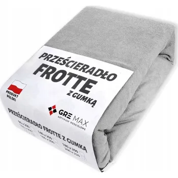 Prostěradlo Froté prostěradlo s gumičkou 90x200 POLSKÉ SILNÉ FROTÉ ŠEDÉ SVĚTLÉ