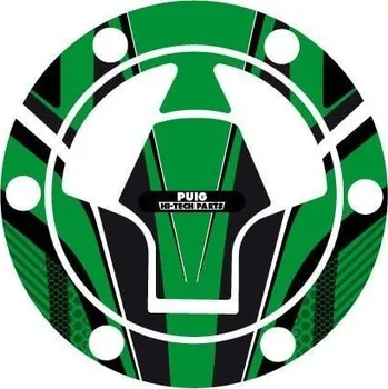 Motodoplněk Ochranné nálepky na víčko nádrže PUIG RADIKAL 6314V zelená KAWASAKI EX Ninja 300 2013-2017