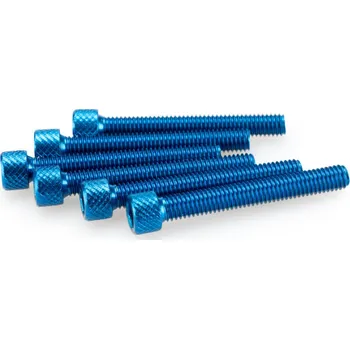 Motodoplněk Šrouby PUIG ANODIZED 0370A modrá M6 x 45mm (6ks) 0370A