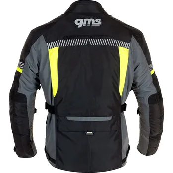 Moto bunda 3v1 Cestovní bunda GMS EVEREST ZG55010 černo-antracitově-žlutá 5XL ZG55010-395-5XL