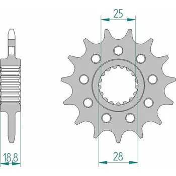 Nářadí na motocykly Ocelová standardní přední řetězová kola AFAM 61802 - 520 61802-15