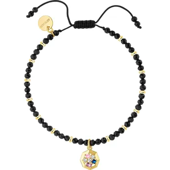 Náramek Pozlacený náramek z mosazi s turmalíny a zirkony - AR545-1615