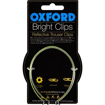 Cyklistika reflexní klipy na nohavice, OXFORD (žlutá fluo, pár) OF557