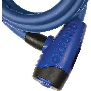 Cyklistika zámek CABLE12, OXFORD (modrý, průměr lanka 12 mm, délka 1,8 m) LK247