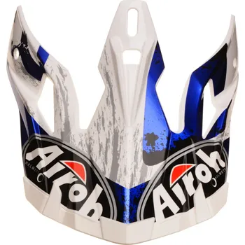 Helma na motorku náhradní kšilt pro přilby AVIATOR 2.3 Six Days 2019, AIROH (bílá/modrá) AV23SD18F