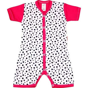 OVERAL KRÁTKÝ RUKÁV overal, Srdíčka malé 56 KLEKLE