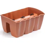 PRO Truhlík na zábradlí CROWN terakota 39,3cm