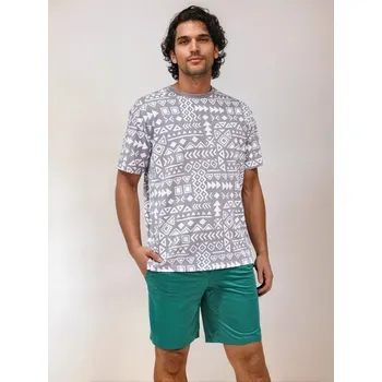 Oblečení a móda Sinsay - Tričko s krátkým rukávem - šedá - 7327F-85X - 7327F-85X-3XL