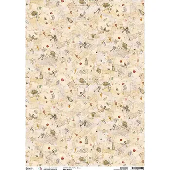Umělecký papír Rýžový papír na decoupage A3 - Ciao Bella - Kouzelné svitky