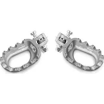 Nářadí na motocykly Opěrky nohou S3 Curve Aluminium Silver ESK-970-S