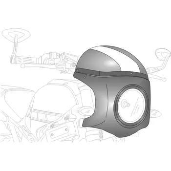 Náhradní plexi štít PUIG SEMI-FAIRING 9196W průhledný d 195mm 9196W