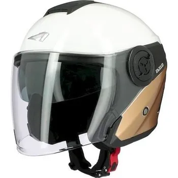 Helma na motorku Moto přilba ASTONE DJ10-2 RADIAN bílo/zlatá (Velikost: XL) MCF_15327